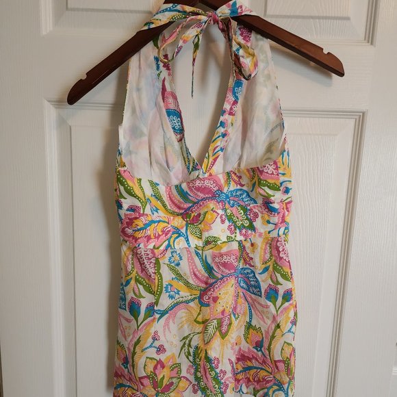 Paisley Multi-color Halter Top Size XS Laundry by Shelli Segal - Picture 10 of 16